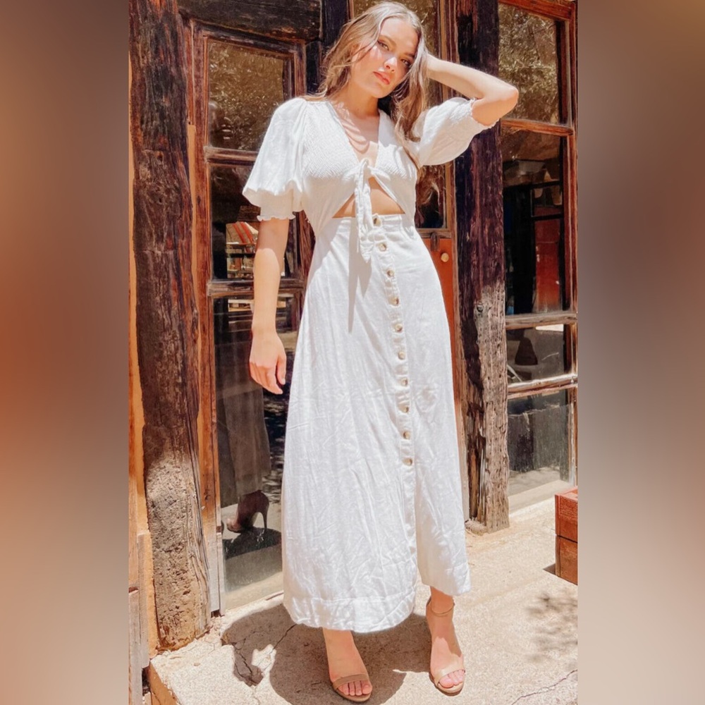 Free People String Of Hearts Boho Maxi Viscose Dress